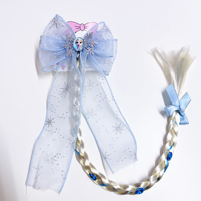 冰雪奇缘女童假发辫子发夹