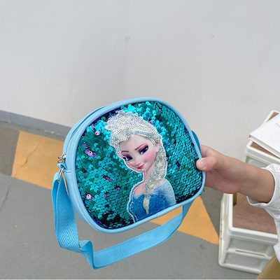 爱莎公主包包亮片斜挎包