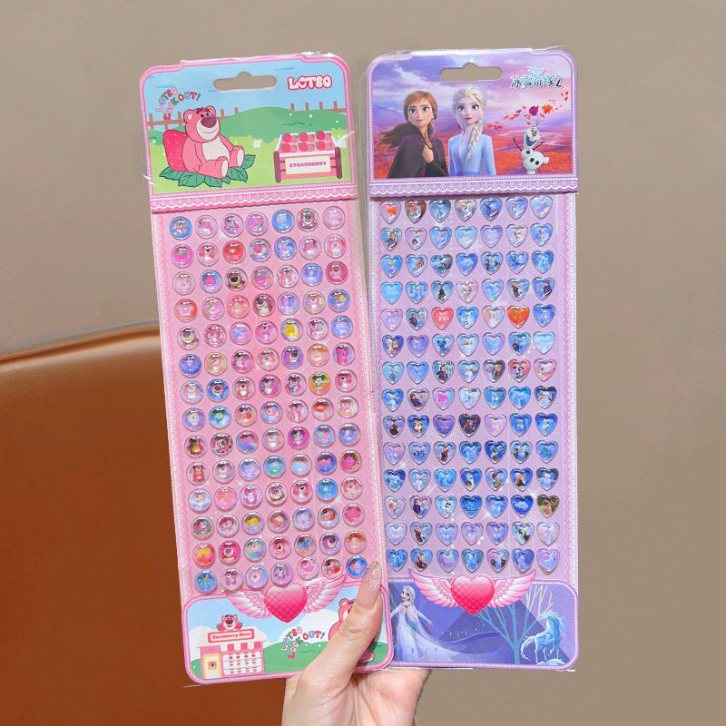 爱莎公主水晶贴画儿童卡通女童Elsa女王立体钻石贴纸冰雪奇缘玩具