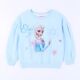 冰雪奇缘长袖 女童Elsa女王卫衣套头春秋装 圆领蓝儿童艾莎公主上衣