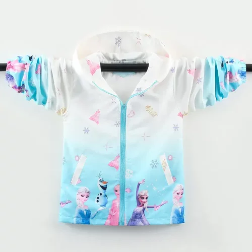 艾莎公主女童外套儿童冲锋衣防风新冰雪奇缘上衣Elsa女王