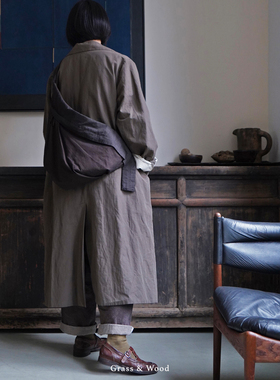 Grass&Wood多功能斜挎背包匹马棉单肩包拉链大容量骑行包可调节新