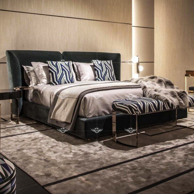 rafamariner高端定制家具 fendi芬迪款19年新款布艺双人床