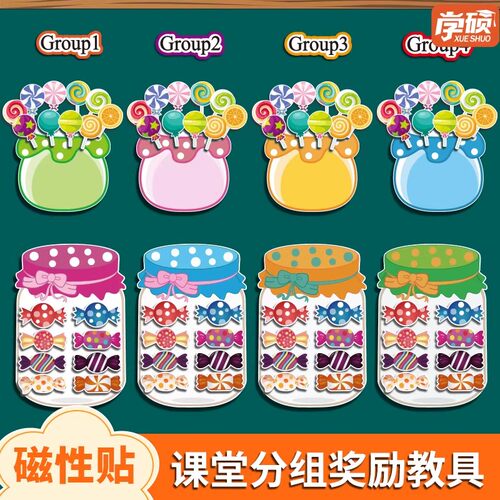 糖果蜜蜂水果奖励机制磁性黑板贴