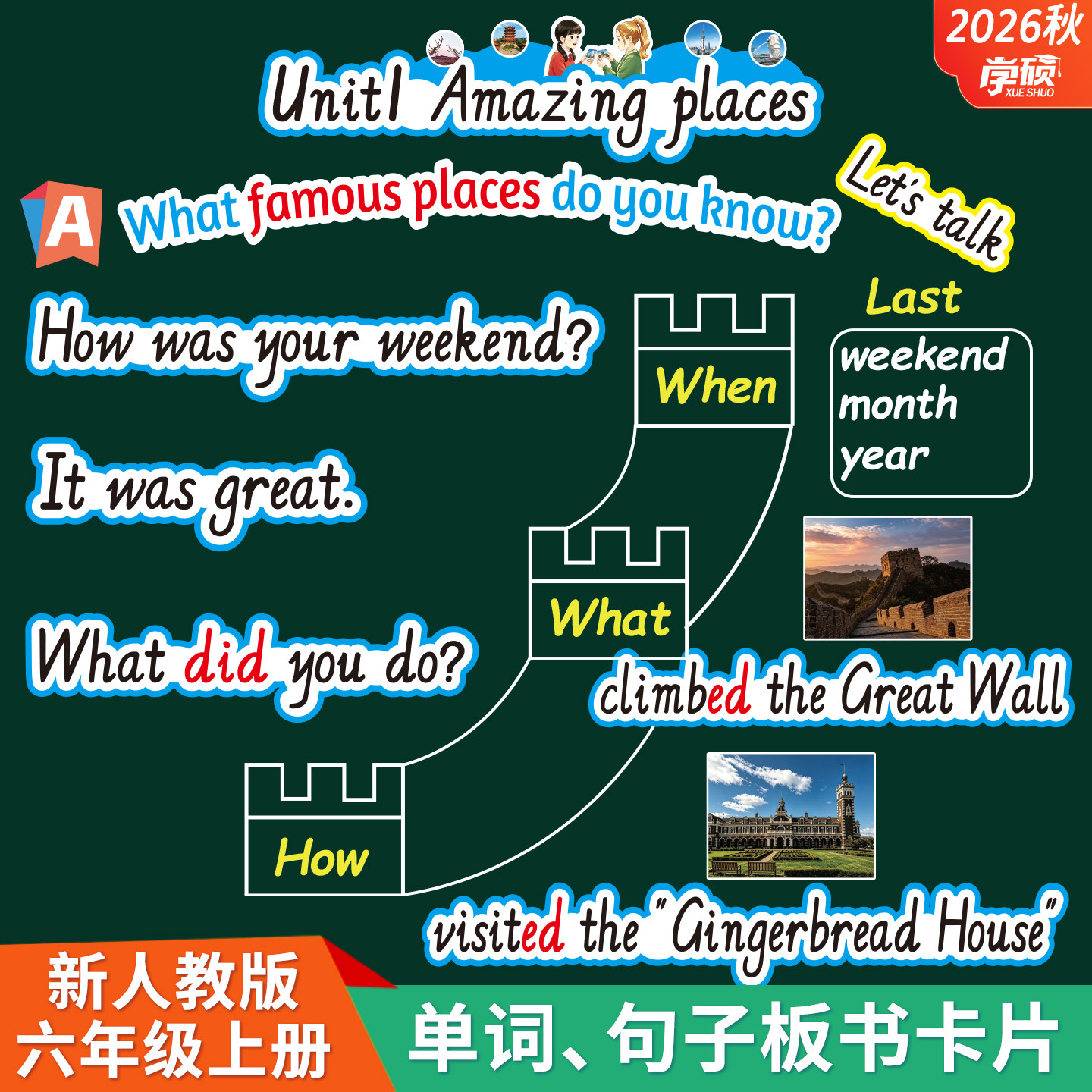人教版英语单词句型卡片图教具图片