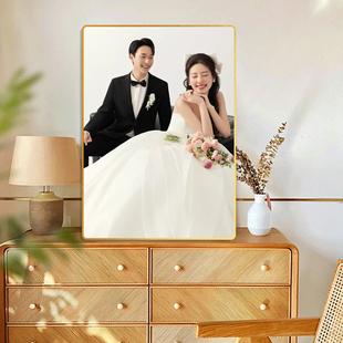 婚纱照放大相框挂墙全家福结婚照定制照片打印床头相框卧室洗照片