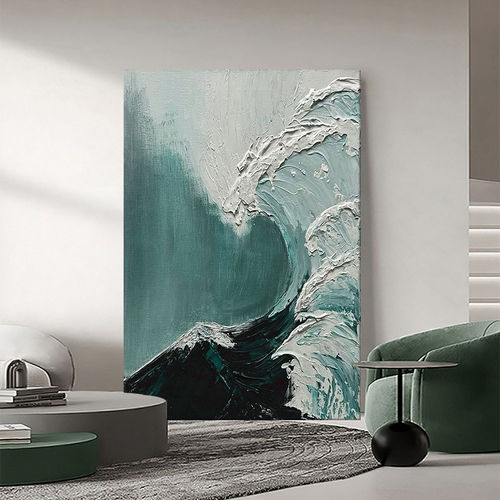 浪涌青澜意式现代抽象海装