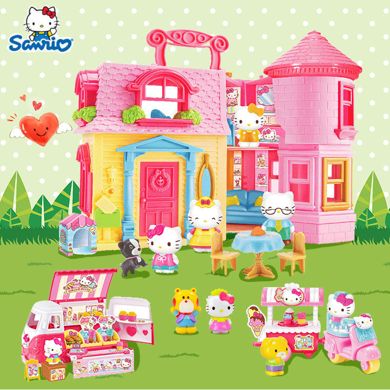 凯特价蒂猫小镇温馨的家HelloKitty茶壶咖啡馆公主女孩过家家玩具