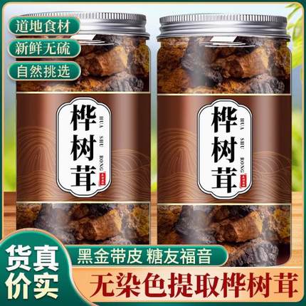 长白山野生正品白桦树茸俄罗斯进口桦树茸汁500g黑金颗粒黑精油粉