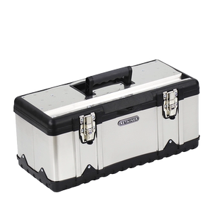 不锈钢工具箱加厚车载多功能手提式家用维修工具中号大号收纳箱铁