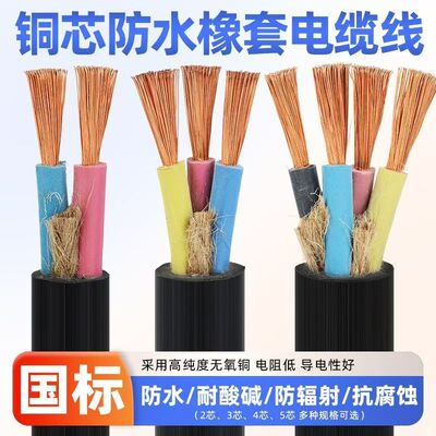 国标纯铜2芯3芯软电缆线