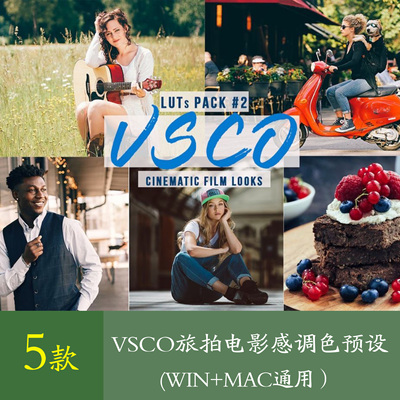 超好用的VSCO旅拍VLOG电影级xmp照片视频后期LUTs调色预设ps预设