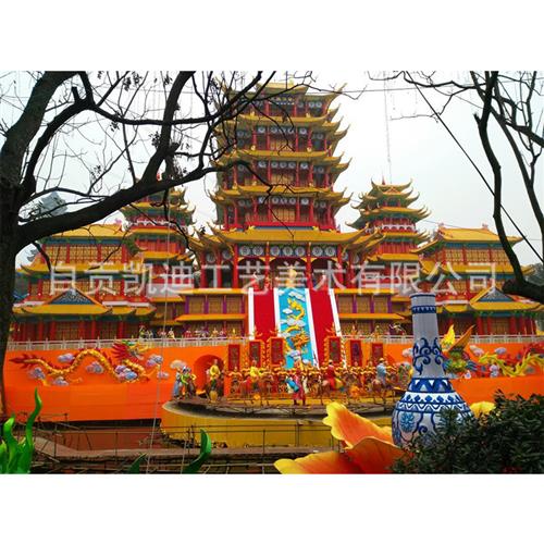 自贡灯会展出公司中国花灯彩灯工厂春节元宵节国庆节灯会灯展