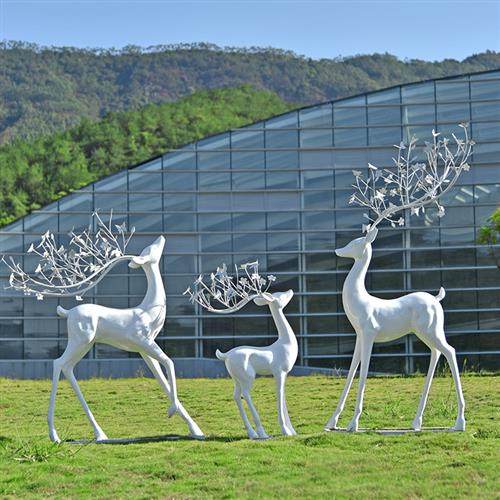 户外抽象梅花鹿雕塑玻璃钢园林景观仿真动物白鹿摆件小区装饰小品,家居饰品,户外/庭院摆件,淘宝优惠券,粉丝福利购,淘宝优惠卷