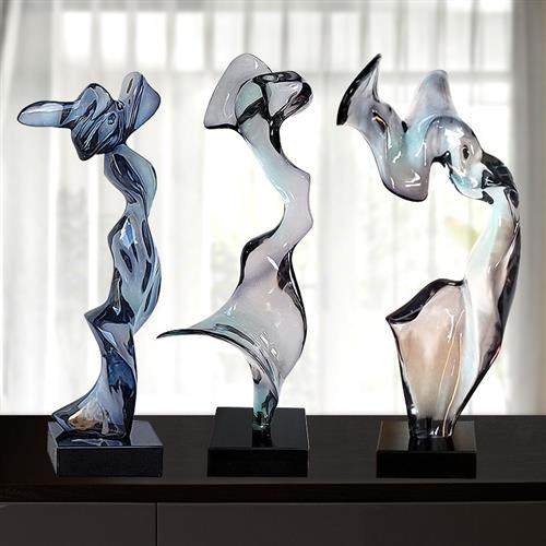 现代家居别墅客厅电视柜抽象大型摆件透明树脂雕塑艺术软装置饰品,家居饰品,装饰摆件,淘宝优惠券,粉丝福利购,淘宝优惠卷