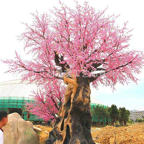 桃花树樱花树人造大型绿植酒店婚庆装饰树假树