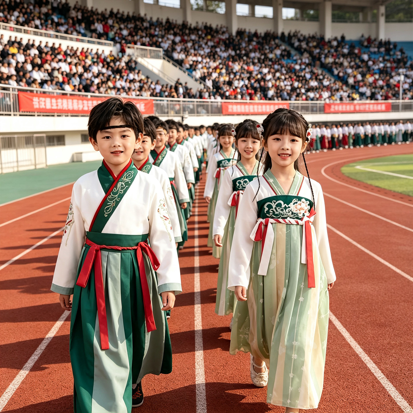 儿童国学汉服演出服女童古装中国