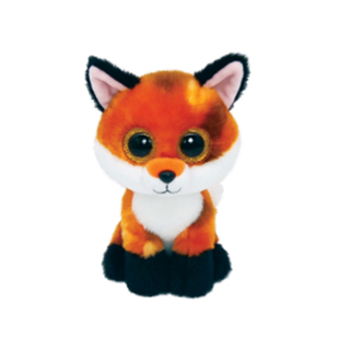 正版美国ty大眼睛毛绒公仔橘红色狐狸福克斯新款儿童玩具真玩偶