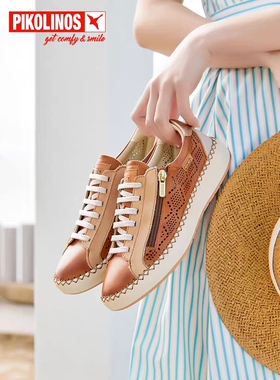 Pikolinos派高雁春季多材质拼接深口平跟拼色运动鞋PS231607