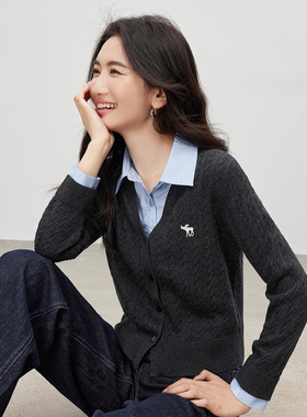 【大粒儿六周年庆】朗文斯汀设计感假两件针织衫DTYZ5112C18451B