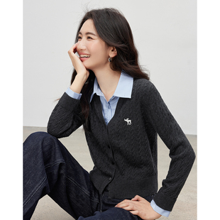 【大粒儿六周年庆】朗文斯汀设计感假两件针织衫DTYZ5112C18451B