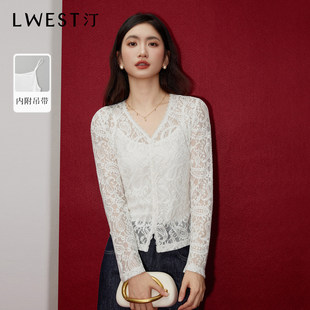 重工刺绣蕾丝衫  朗文斯汀法式 DTYC6112C07021 晶晶姐妹专属