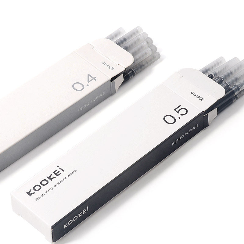 kookei中性笔笔芯黑色水笔0.5mm学生用0.