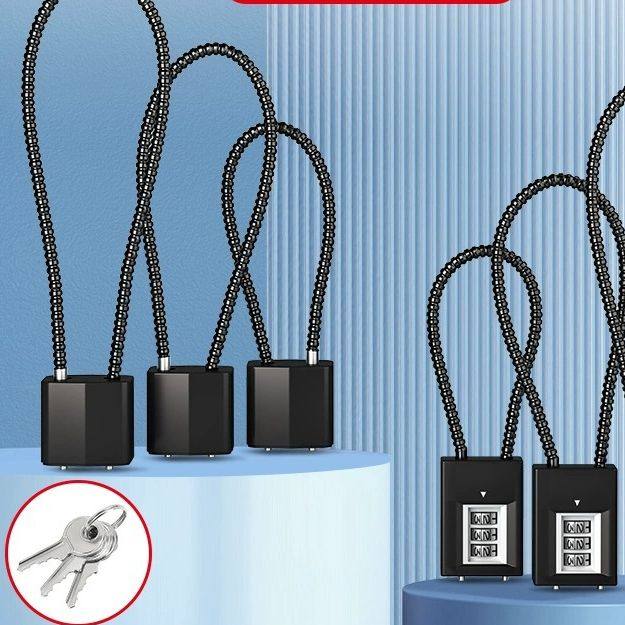 钢丝密码锁挂锁钢缆防盗电动车筐篮柜子软长绳钥匙锁头盔锁具大全,基础建材,挂锁/指纹挂锁,淘宝优惠券,粉丝福利购,淘宝优惠卷