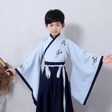 套装 儿童复古中国风秋装 国学服舞台表演服演出服 男童汉服唐装 古装
