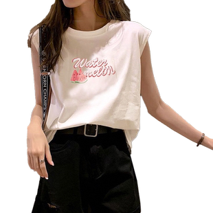 吊带背心女士夏季外穿百搭新款内搭洋气学生纯棉工字上衣无袖t恤