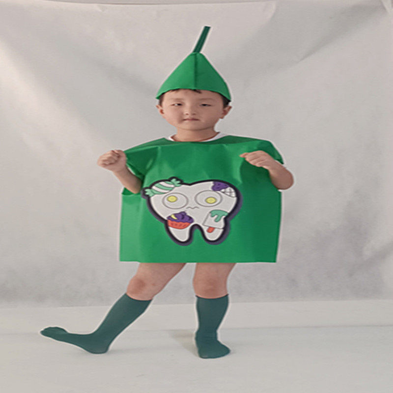 儿童牙细菌大战演出服幼儿园牙齿大作战表演服装病毒牙刷道具衣服