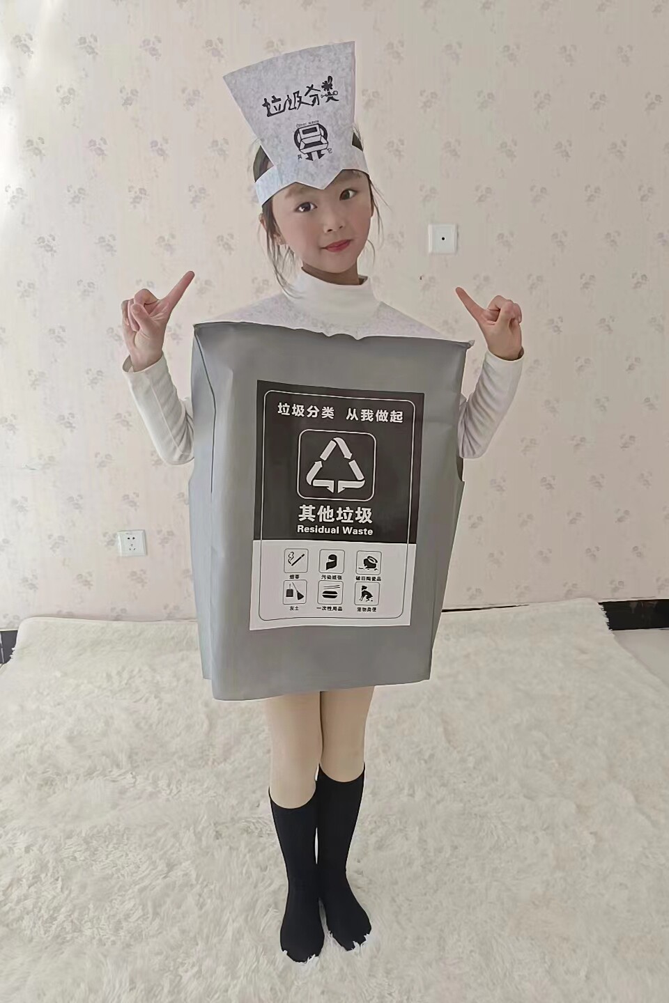 四色分类垃圾桶卡通人偶服装新国标垃圾分类成人儿童环保宣传玩偶