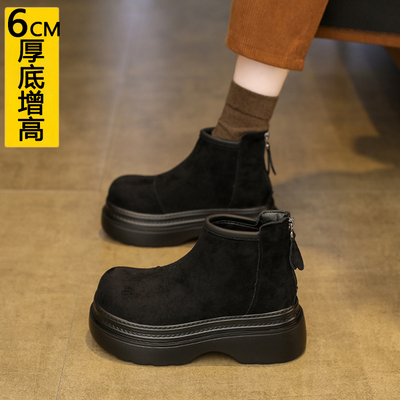 小个子勃肯马丁靴女加绒小码短靴