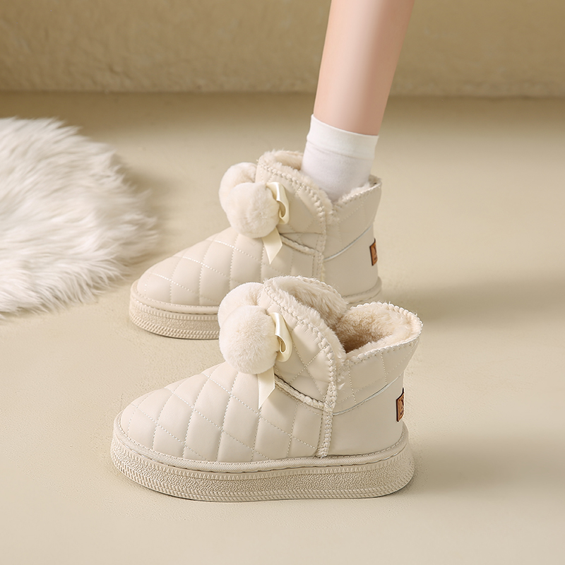 厚底雪地靴女加绒加厚