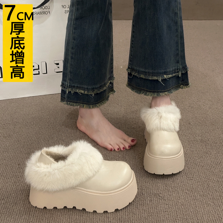 增高7CM小个子勃肯小皮鞋女加绒