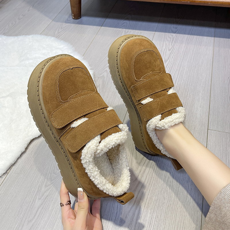 厚底勃肯鞋女加绒2025新款冬季