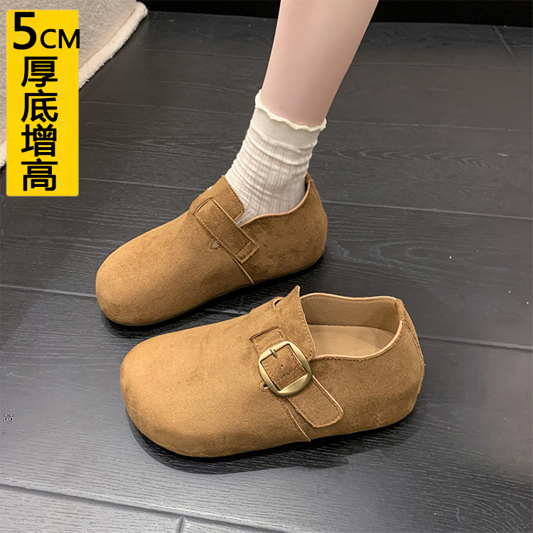 厚底内增高5CM小个子勃肯鞋女鞋