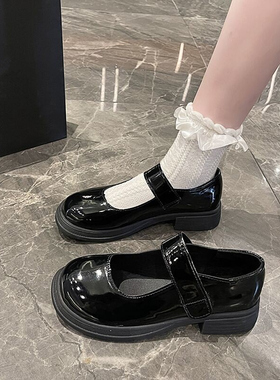 初高中生小学生黑色小皮鞋女校服合唱表演出鞋平底大童舞台公主鞋