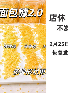 捏捏乐专用仿真酥脆面包糠黄白色屑炸鸡食玩手工diy装饰物配饰