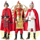 盔甲将军表演服铠甲儿童满江红演出服木兰舞蹈岳飞服装 古代士兵服