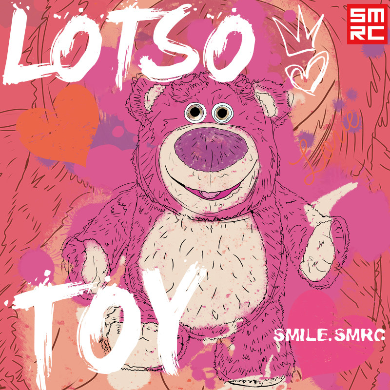 草莓熊联名芬达短袖T恤男玩具总动员秋季潮牌原宿风情侣体恤卫衣