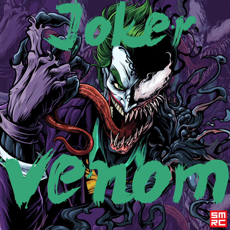 dc小丑希斯莱杰联名marvel漫威毒液恶搞长袖t恤男装一套搭配卫衣