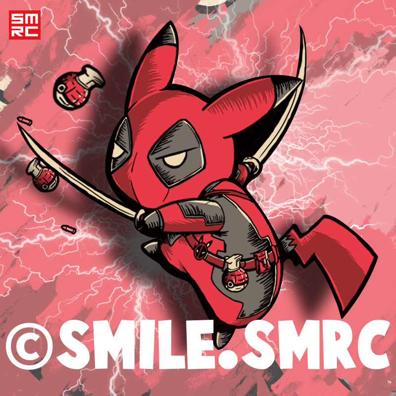 宝可梦秋季新款漫威死侍港风日系