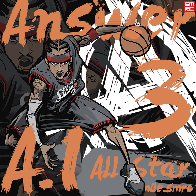 AI答案艾弗森3号球衣费城76人运动休闲长袖t恤男篮球健身卫衣外套