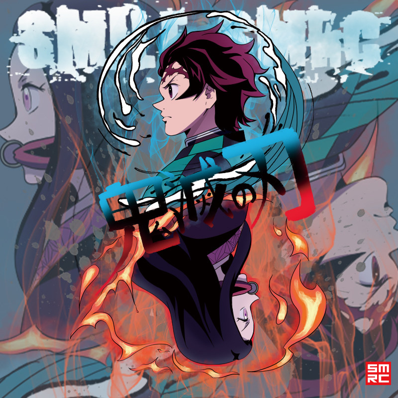 鬼灭之刃联名wassup卫衣男女秋冬款情侣装白色衣服炭治郎富冈义勇