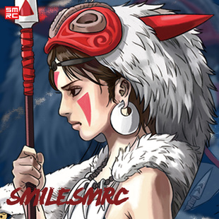 情侣款 宽松长袖 圆领卫衣男女同款 宫崎骏电影幽灵公主周边秋冬新款