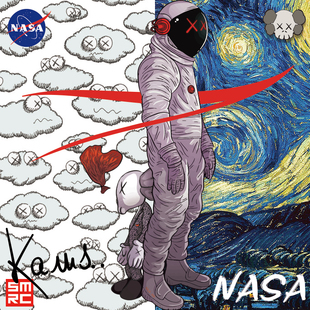 太空人T恤秋季 男女同款 卫衣 情侣装 nasa联名boy潮牌美国宇航员长袖