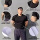 运动棉重修身 新款 透气圆领显大健身T 口GYMOG夏季 280G垫肩收袖