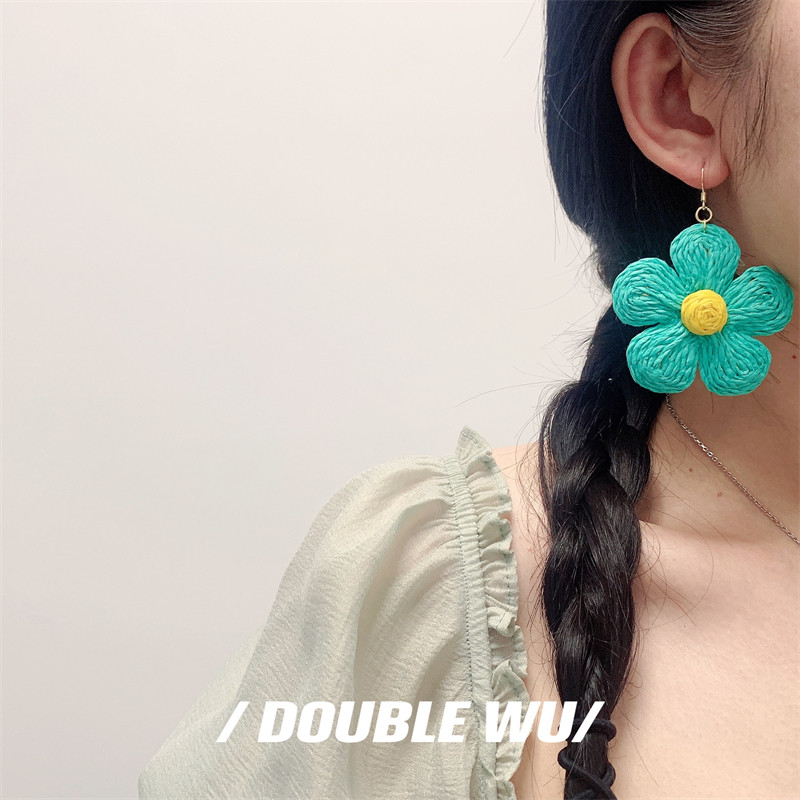 doublewu名族风拉菲草女波西米亚