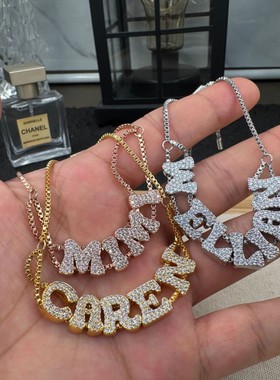 网红爆款爆闪双层手链饰品新款字母电镀个性爆款女式女款光变字母